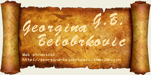 Georgina Belobrković vizit kartica
